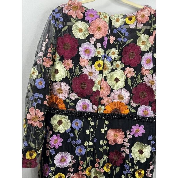 Mac Duggal 68201 3D Floral Appliqued Evening Gown Dress Size 18 NEW Garden Party - Picture 8 of 10